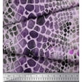 thumbnail image 2 of Soimoi Purple Japan Crepe Satin Fabric Giraffe Animal Skin Printed Craft Fabric by The Yard 42 Inch Wide, 2 of 3