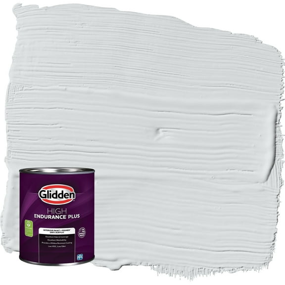 Glidden HEP Spring Thaw / White Semi-Gloss Interior Paint with Primer, 1 Quart