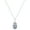 Blue Sapphire, variant on Collection Round White Diamond Hamsa Hand Double Heart Dainty Pendant for Women with 18 Inch Silver Chain (0.19 ct. Color I-J, Clarity I2-I3) in 925 Sterling Silver