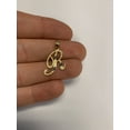 thumbnail image 3 of 14K Solid Real Gold Personalized Cursive R Initial Pendant, Available in Different Letters Charm with Diamond Cut Gifts for Her with 18 Inch Gold Chain, 3 of 6
