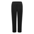 thumbnail image 4 of Haitryli Boys Girls Drawstring Sweatpants Contrasting Stripe Jogger Pants High Waisted Athletic Baggy Trousers Black White XL, 4 of 7
