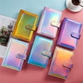 thumbnail image 1 of Neinkie Notebook Binder Universal Waterproof Interchangeable INS A6 6-Hole Binder Faux Leather Lasers Loose Leaf Cover for Gift, 1 of 9