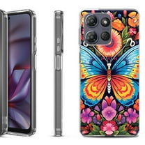 Shockproof Protective Phone Case for Motorola Moto G 5G 2025, by OneToughShield - Butterfly Garden