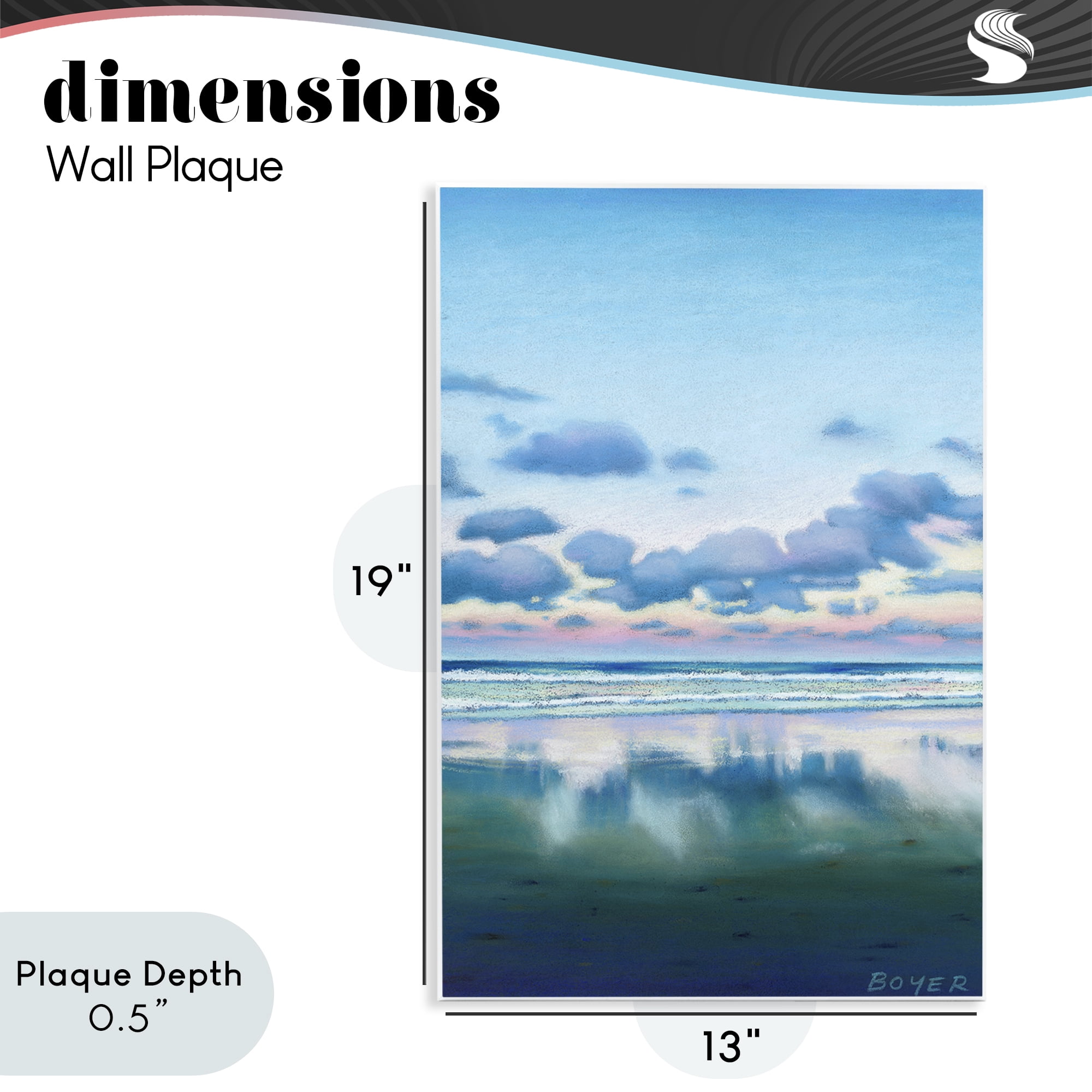 Stupell Industries Pretty Azure Cloud Reflection Wall Plaque Art, design by Susy Boyer