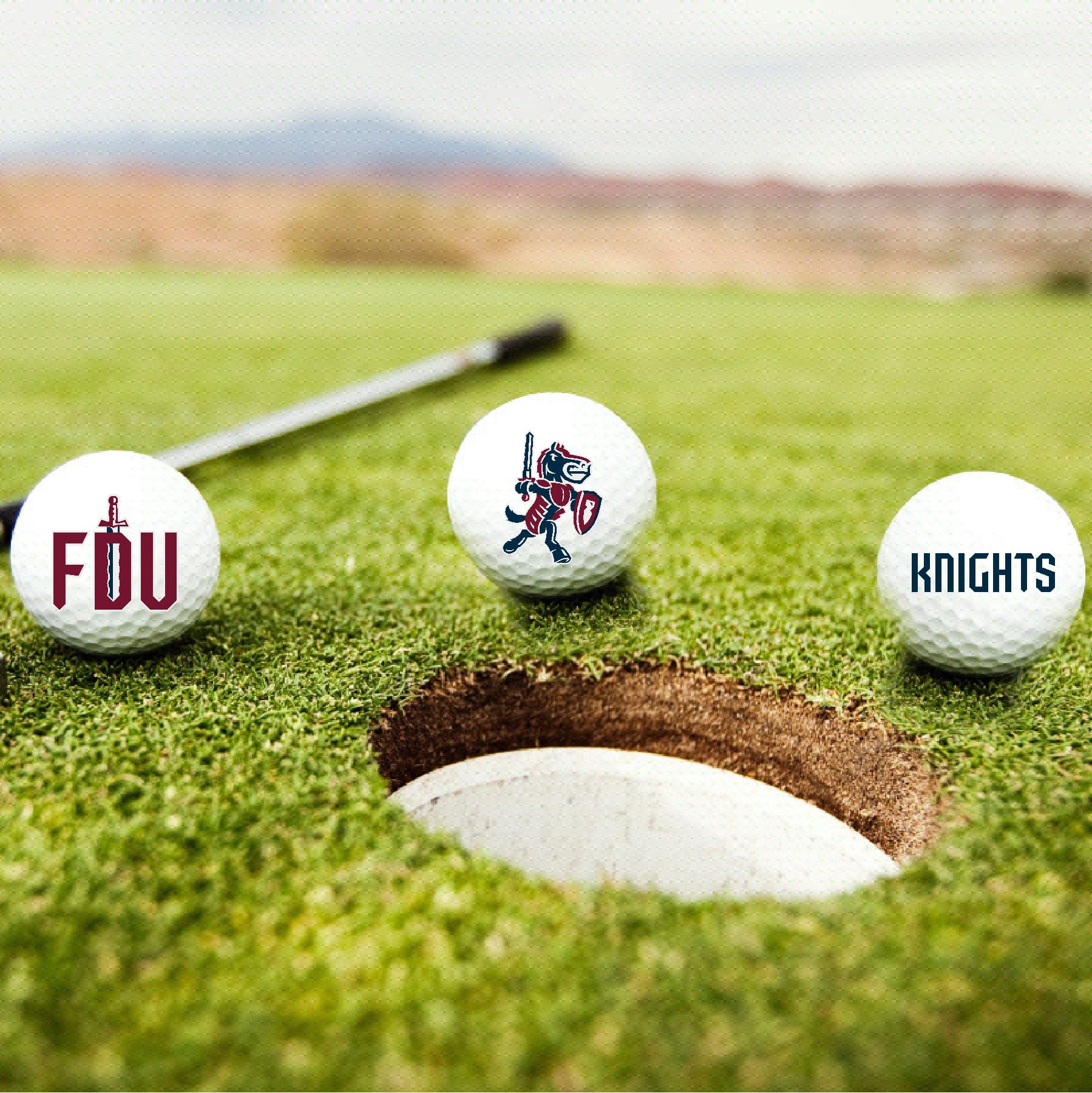 Fairleigh Dickinson University Knights Logo Edition Officially Licensed NCAA Taylormade Distance+ Golf Balls 12-Pack (Dozen)