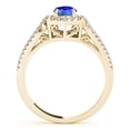 thumbnail image 3 of 1.35 Ct Halo Tanzanite & Diamond Engagement Rings - Bridal Set - 14K Gold, 3 of 4