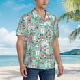 thumbnail image 6 of Shih Tzu Dogs Lovers Flower Floral Men'S 3d Print Casual Button Down Shirts, Novelty Hawaiian Short Sleeves S, 6 of 7