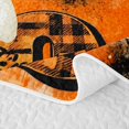 thumbnail image 5 of Erosebridal Halloween Boo Bed Spread Queen, Ghost Leopard Print Bow Queen Coverlet Set, Orange Brown, 3 Pieces, 1 Quilt and 2 Pillowcases, 5 of 7