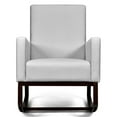 thumbnail image 1 of Patiojoy 2-in-1 Upholstered Rocking Chair with Wood Leg & Pillow Relax Sofa Chair Light Gray, 1 of 10