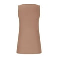 thumbnail image 2 of Tank Tops for Women Plus Size Sleeveless V Neck Summer Leisure Solid Tank Khaki XL, 2 of 6