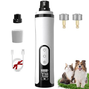 LAKWAR Dog Nail Grinder,6-Speed Pet Nail Grinder W/Light Quiet