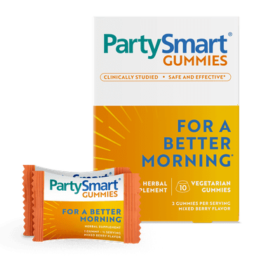Himalaya PartySmart Gummies, 2 Gummies for a Better Morning, Liver Support, 10 Gummies