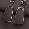 thumbnail image 4 of Key Cover Fit for Audi Flip Folding Key Fob,Solid Metal and Leather Key Protector for A1 A3 A4 A5 A6 A6L A8 Q2 Q3 Q5 Q7, 4 of 7