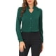thumbnail image 5 of CAMISA DE BOTONES DE MANGA LARGA EN V ELEGANTE PARA MUJERES CHIC XL VERDE, 5 of 7