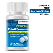 GenCare - Naproxen Sodium Pain & Fever Relief (300 Tablets) | 12 Hour NSAID