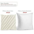 thumbnail image 3 of Nestl Velvet Throw Pillow Covers Solid Square Soft Decorative Pillow Cover for Sofa, 20" x 20", Off White, Pack of 2, 3 of 8