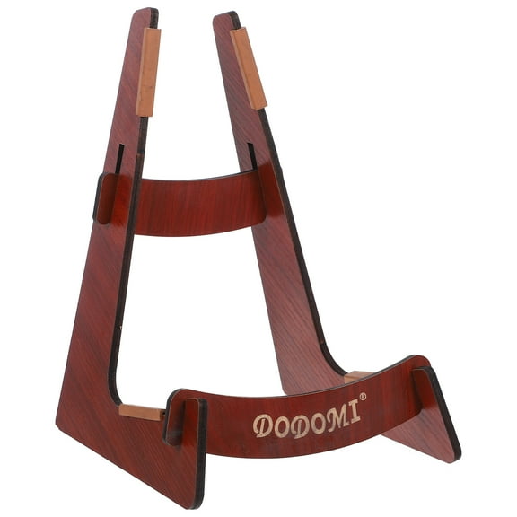 Durable Guitar Stand with Strong Support for Home Use Brown Synthetic Material Floor Rack