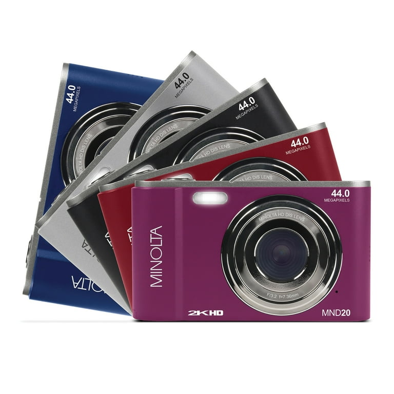 Minolta MND20-S 16x Zoom, 44 MP 2.7K Quad HD Photo & Video