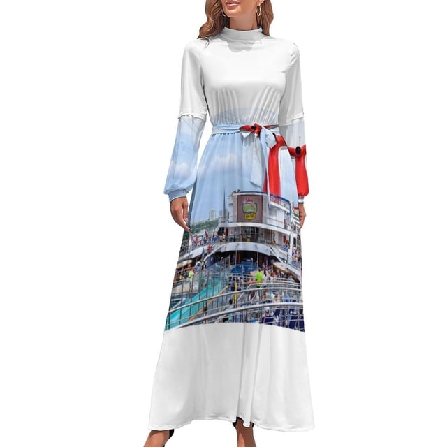 A bordo del crucero Carnival Liberty en Miami Vestido largo vestido elegante vestidos verano mujer 2024 vestido de playa