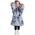 thumbnail image 2 of Wehilion 2-6YR Oversized Sweatshirt Hooded Blanket Sherpa Hoodie for Girls Boy Wearable Blanket Hoodie for Kids Toddlers, 2 of 6