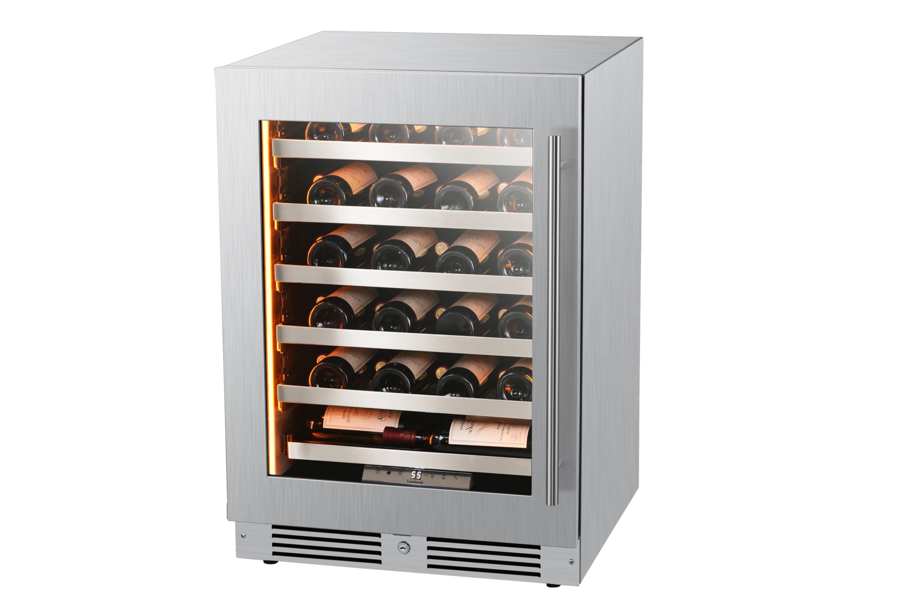 Landmark L3024ui1w-Lh 24" Wide 44 Bottle Capacity Single Zone Wine Cooler - Stainless