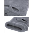 thumbnail image 3 of Unisex 3-Hole Knitted Ski Mask Full Face Mask Cover Neck Gaiter Winter Balaclava Warm Knit Beanie for Outdoor Sports (Gray), 3 of 5