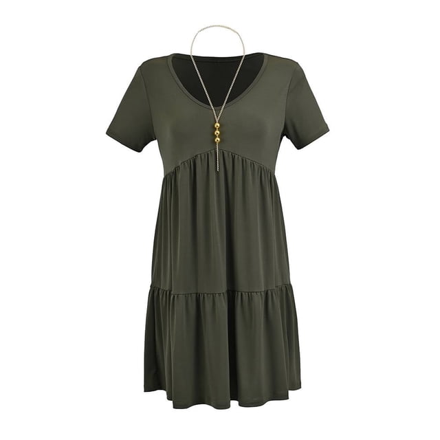 Vestido George Talla M Cuello V Verde