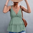 thumbnail image 2 of Camiseta sin mangas de verano con tirantes y cuello en V profundo sin espalda informal y transpirable para mujer, 2 of 6