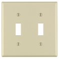 thumbnail image 1 of Ivory 2 Gang Toggle Wall Plate, 1 of 1