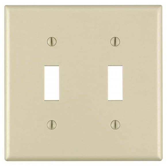 Leviton Mfg 001-80709-00I Ivory 2 Gang Toggle Wall Plate