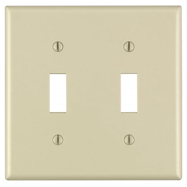 Ivory 2 Gang Toggle Wall Plate