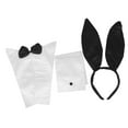 thumbnail image 1 of Conjunto de diadema con de conejo, accesorio para disfraces, y negro, conejo para despedida de soltera Zulema Conejo Conjunto de vestuario, 1 of 4