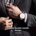 thumbnail image 4 of A ALPS Mens Watches Fashion Quartz Men's Watches Ultra Thin Minimalist Wristwatches with Leather Strap Gift for Man Father's Day Gifts, 4 of 6