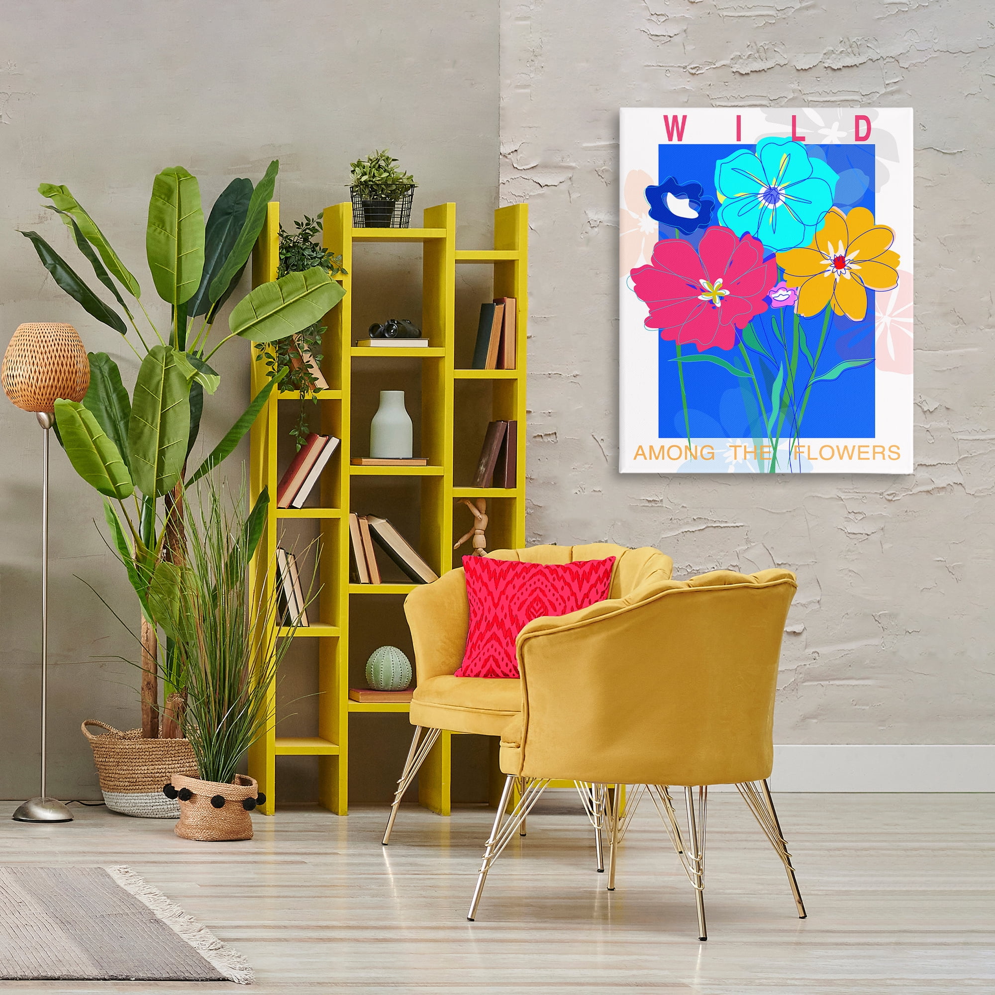 Stupell Industries Wild Among The Flowers Plants & Flowers Painting Wrapped Canvas Art Print Wall Art, 30 x 40