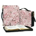 thumbnail image 3 of FOR U DESIGNS Cherry Blossom Butterfly Bible Case with Strap Size XL Reusable Sturdy Leather Bible Cover Lightweight Crossbody Backpack Bag Purse Casual Bible Bag Tote Bible Accessories, 3 of 7