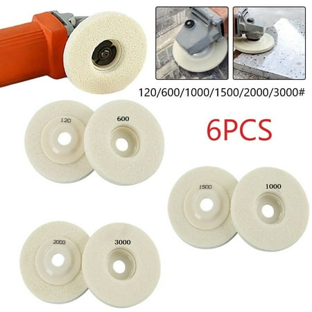 

Fule 6PCS Sponge fiber polishing sheet Grinding wheel Dics for stone marble granite
