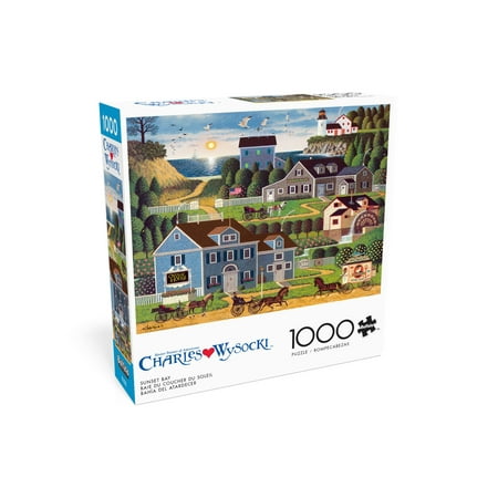 Buffalo Games Charles Wysocki Sunset Bay 1000-Piece 26.75 x 19.75-Inch Interlocking Jigsaw Puzzle for Adults Ages 14+