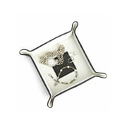 Suede-Lined Catchall Travel Valet Tray