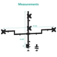 thumbnail image 2 of WALI Support de Moniteur Quad pour Écrans de 13 à 27 Pouces, Support de Moniteur Entièrement Ajustable pour 4 avec Pivot, Inclinaison, Rotation, Pince et Trousse de Base à Oeillets, Charge Max 22 Lb, 2 of 8
