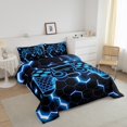 thumbnail image 3 of Erosebridal Blue Gamepad Comforter Sets Queen Size, Gradient Geometric Comforters & Duvets, Gaming Sports Decor, Microfiber, 3 of 7