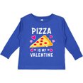 thumbnail image 3 of Inktastic Pizza is My Valentine with Hearts Boys or Girls Long Sleeve Toddler T-Shirt, 3 of 5
