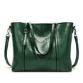 thumbnail image 2 of Cbcbtwo Oversize Tote Bag Oil Wax PU Leather Hand Tote Bag Women Shopper Handbag Crossbody Work Laptop Book Bag, 2 of 3