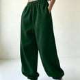 thumbnail image 4 of Luvrsol Womens Sweatpants Oversized Drawstring Jogger Sweatpants High Waist Loose Solid Casual Jogger Pants, Army Green M, 4 of 7