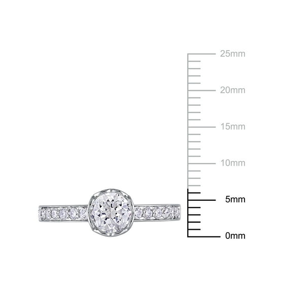 1 Carat TW Diamond 14kt White Gold Engagement Ring