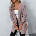 thumbnail image 3 of Aayomet Sweaters For Women Women's Draped Front Open Cardigan Casual Long Sleeve Lightweight Cardigan Sweaters Duster,Pink S-XXL, 3 of 5