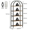 thumbnail image 5 of 5 Tier Bookshelf, Modern Bookcase Arched Display Rack Storage Rack Tall Standing Book Shelf, 5 of 10