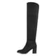 thumbnail image 2 of Botas de Mujer DREAM PAIRS Altas hasta el Muslo con Tacón Bloque Talla 7.5 Negro, 2 of 5