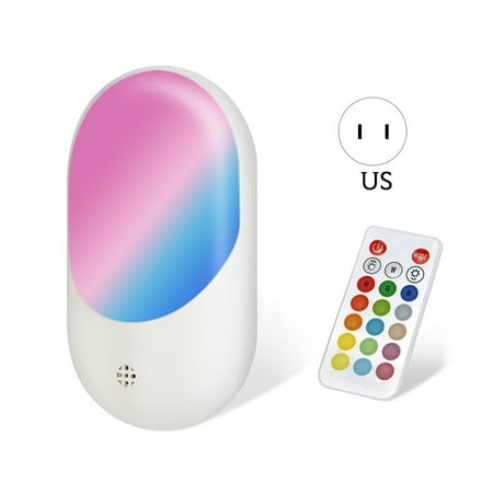 

Dimmable RGB LED Lamp Remote Control Bedside Light Bedroom Bright Lighting Colors Changing Decoration Gift Room Office Home US Plug
