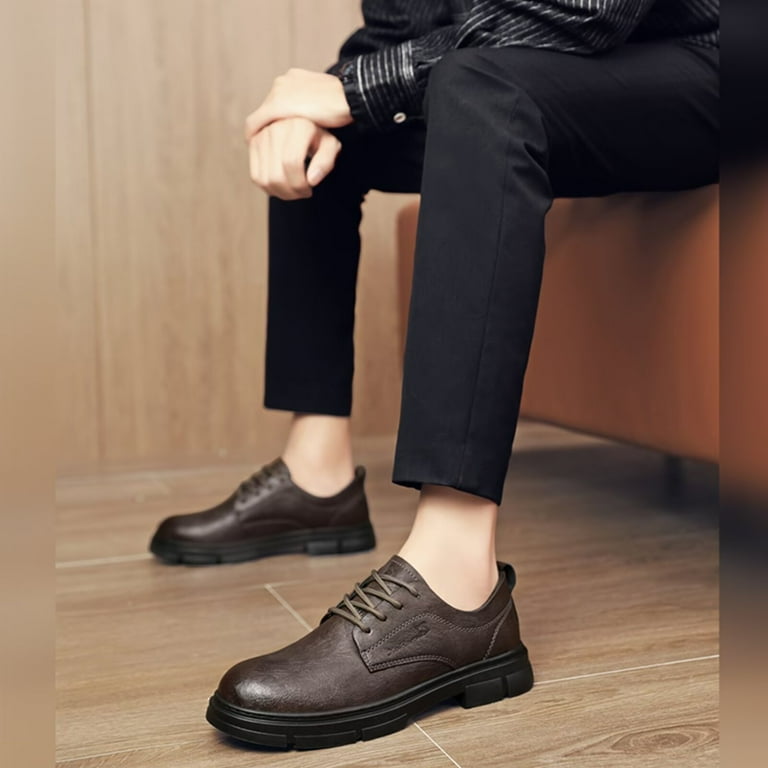 Men\'s Lace-Up Oxford Dress Shoes Comfortable Business Casual Derby Gesdfwe Men main image 3