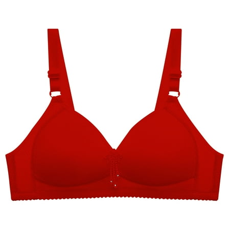 Fesfesfes Bras for Women Wireless Embroidered Everyday Bras Casual Comfortable Breathable Bra Underwear Daily Bras